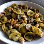 pasta pesto and mushrooms 42